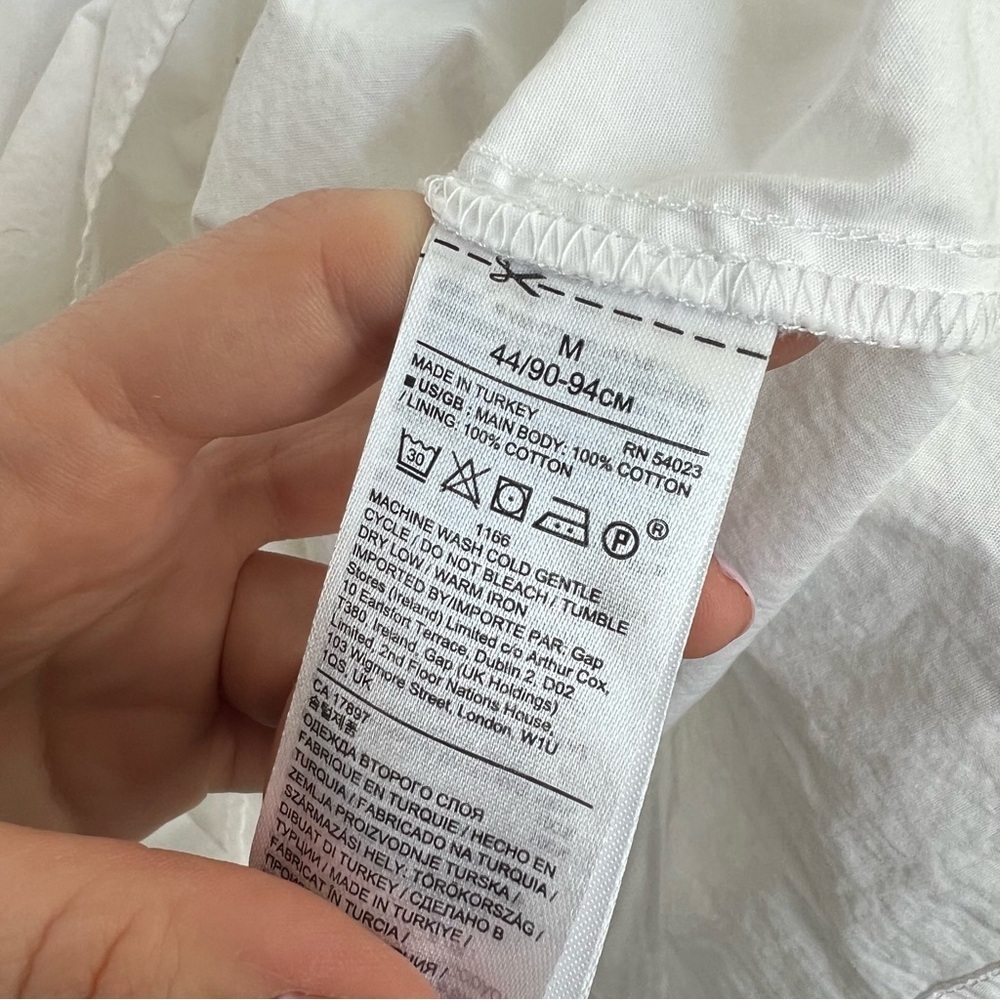 Banana Republic White Cotton Button-Front Midi Dress – Made in Turkey M - Picture 10 of 10